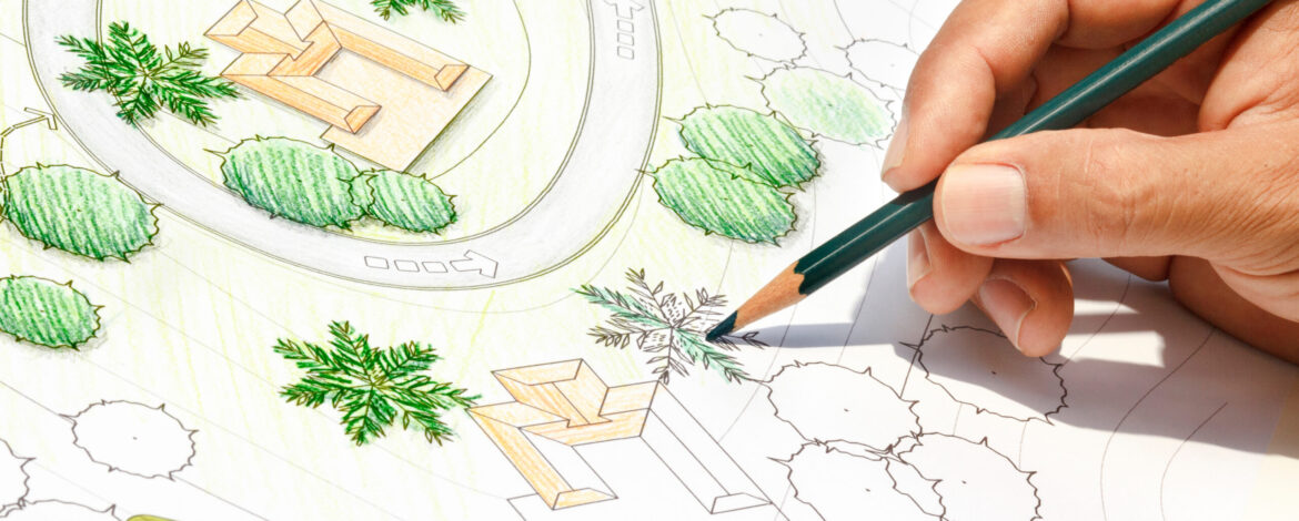 Skizze Gartenplanung