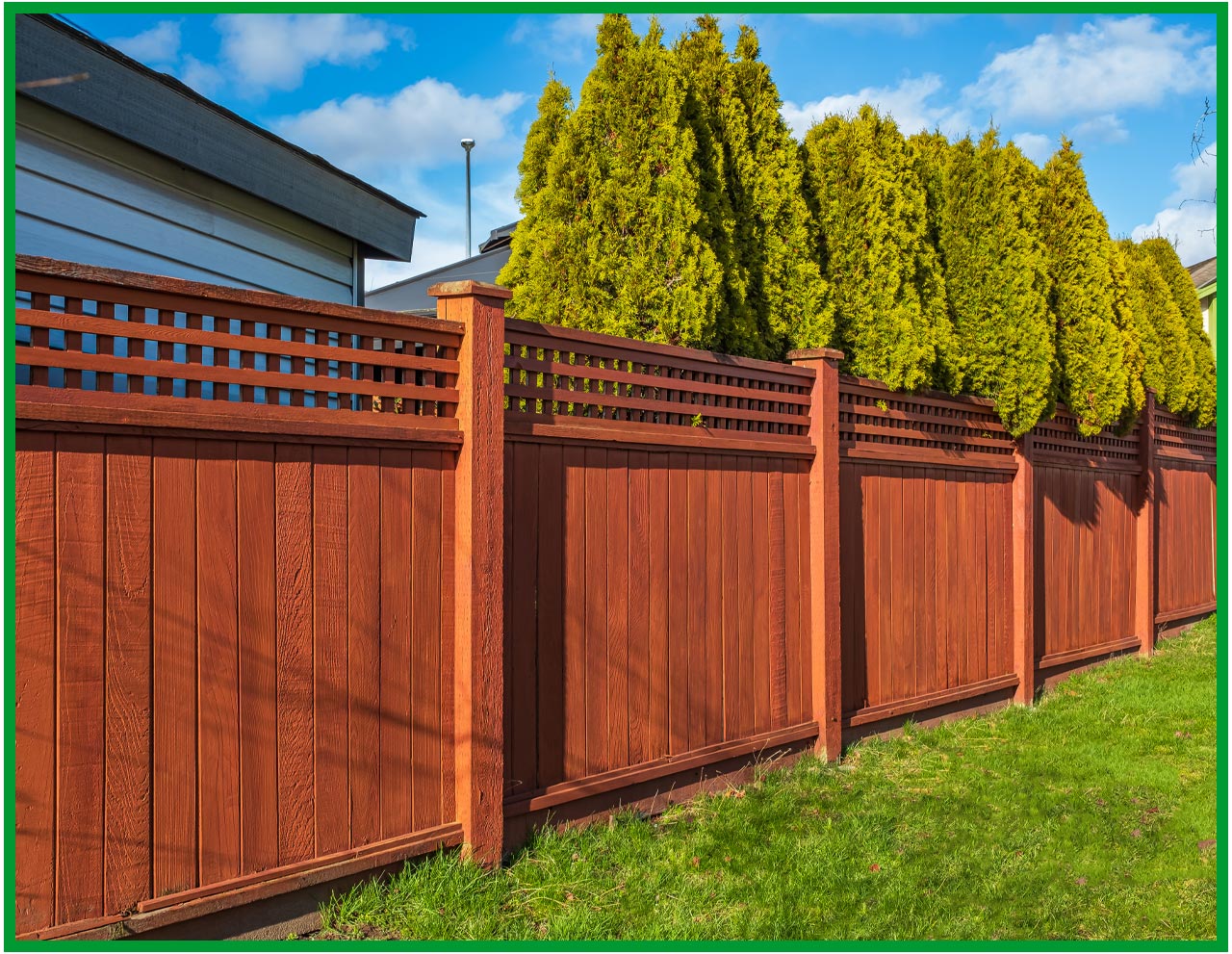 Zaunbau-Sichtschutzzaun